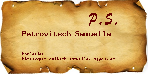 Petrovitsch Samuella névjegykártya